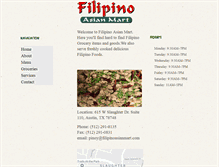 Tablet Screenshot of filipinoasianmart.com